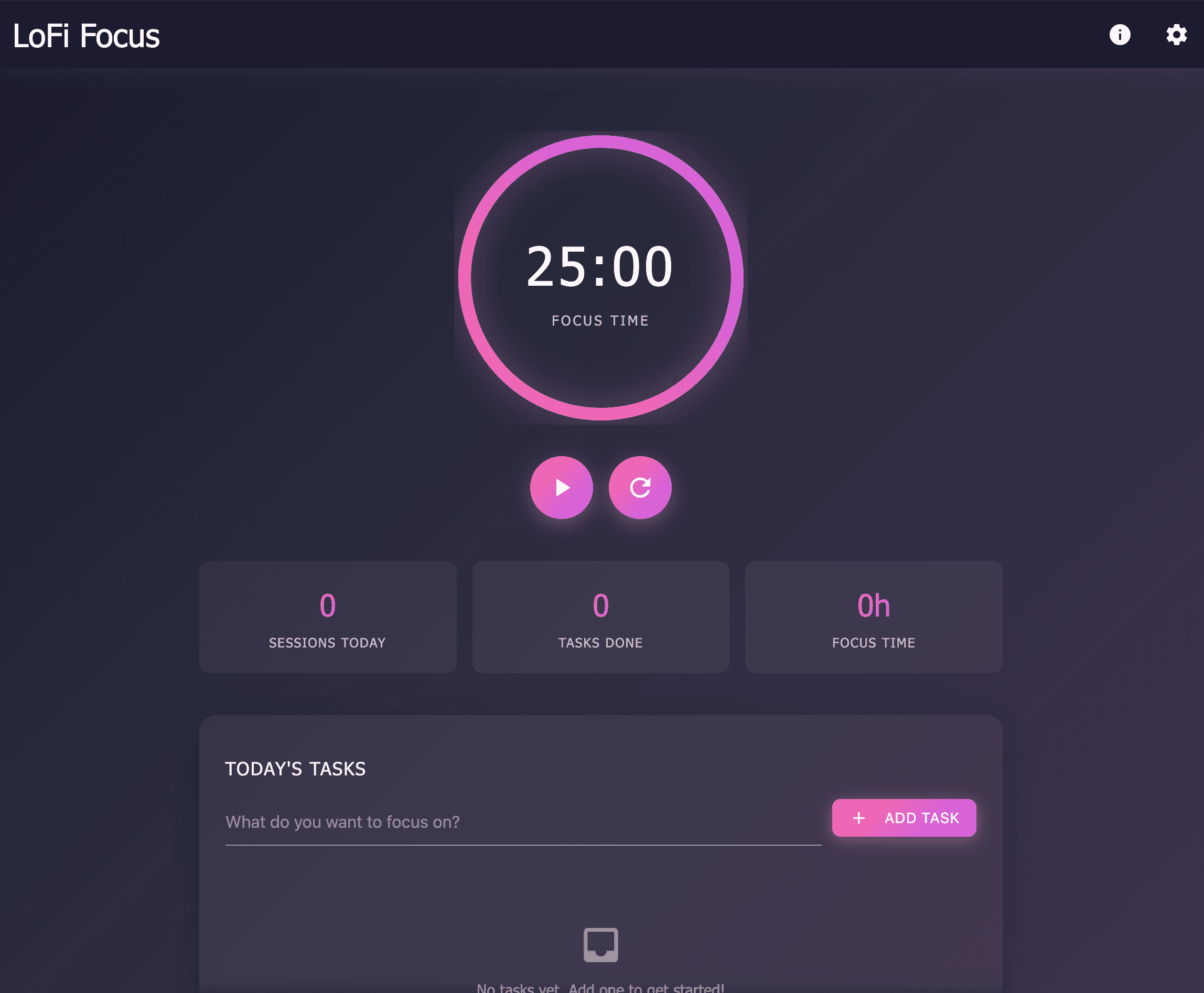 LoFi Focus Timer