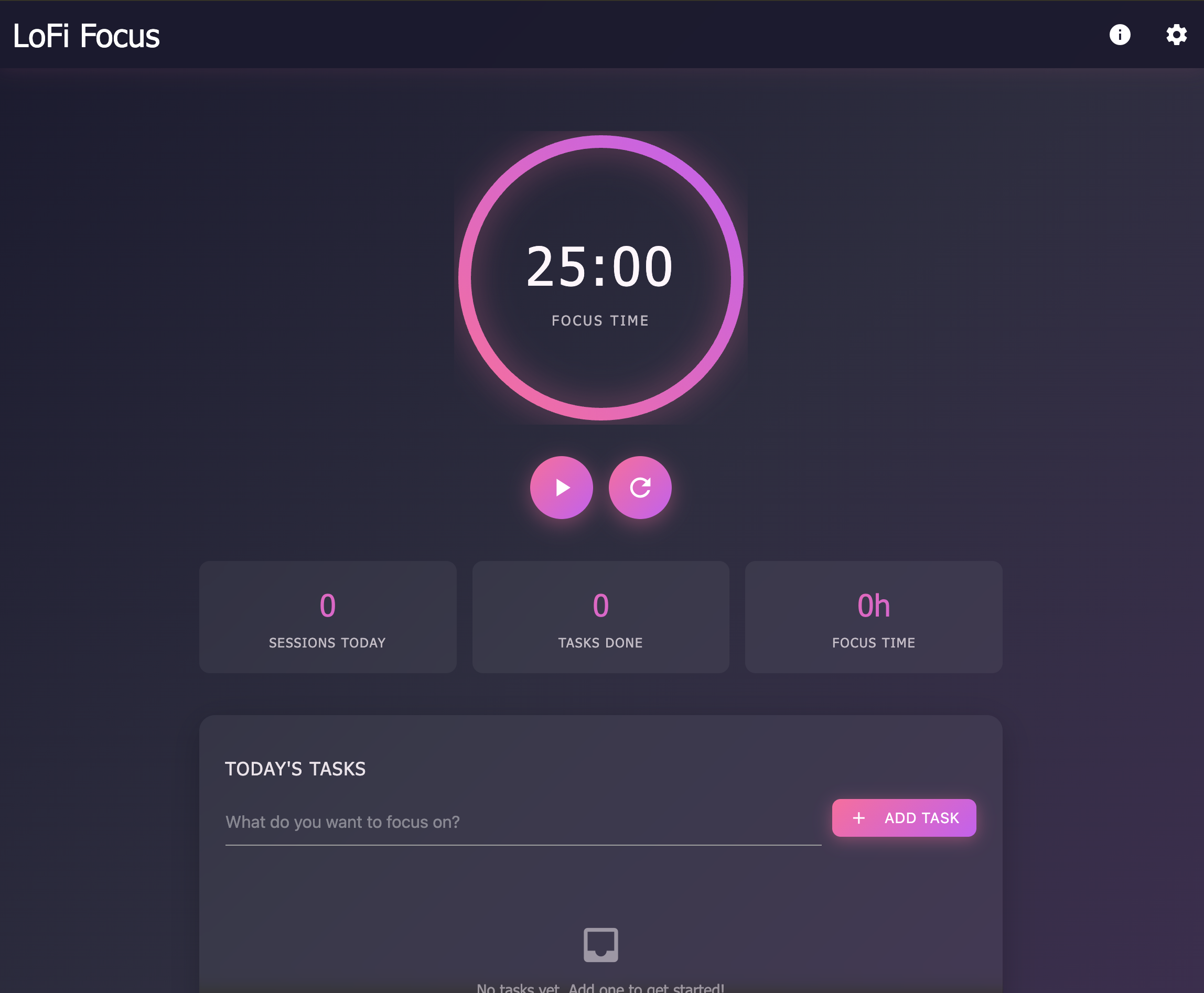 LoFi Focus Timer