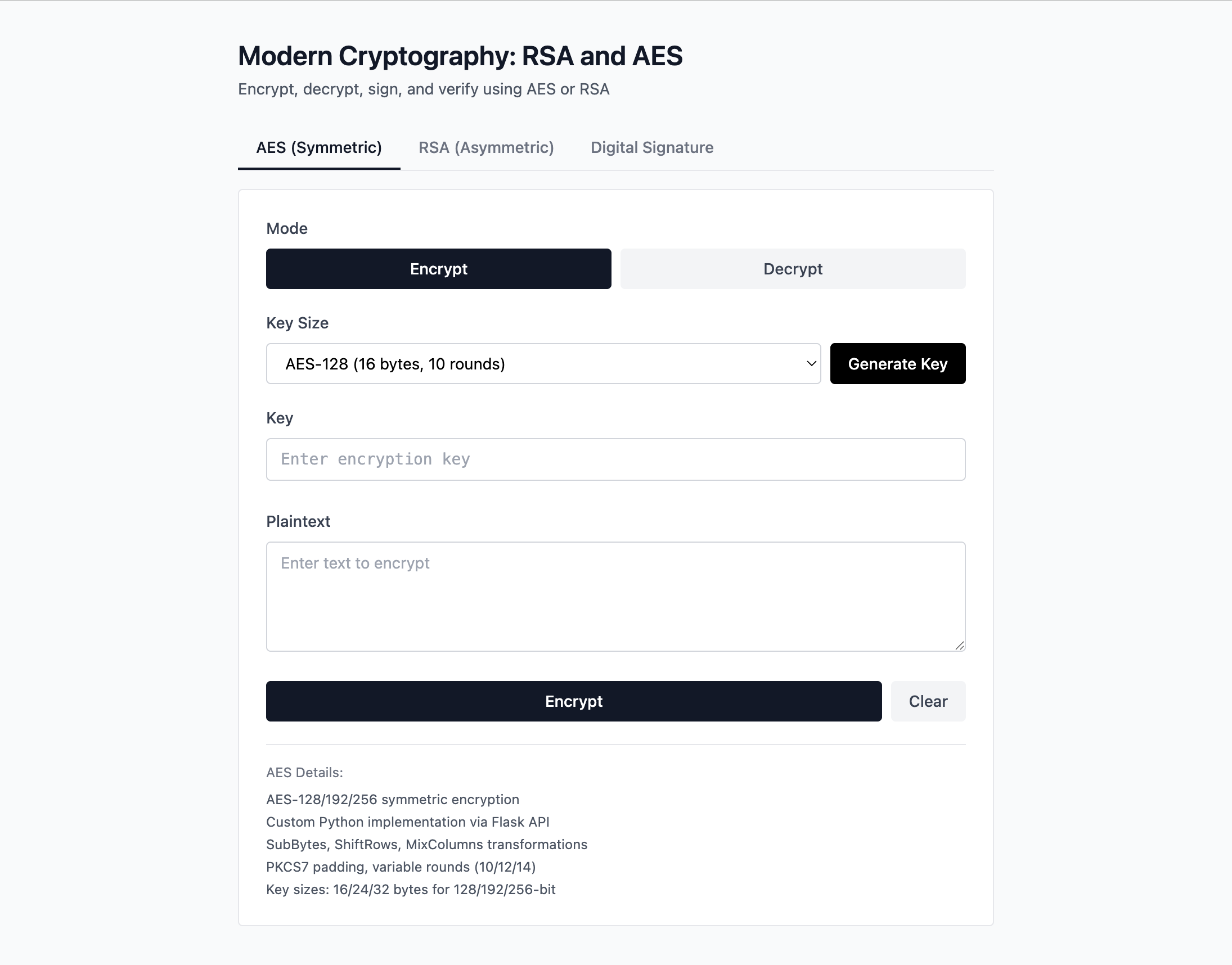Modern Cryptography (RSA & AES)